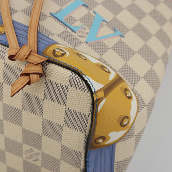 LOUIS VUITTON Damier Azur Summer Trunk Neo Noe Bag N41066 LV Auth 189720SM