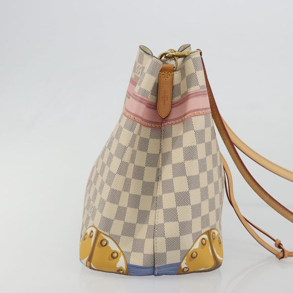 LOUIS VUITTON Damier Azur Summer Trunk Neo Noe Bag N41066 LV Auth 189720SM