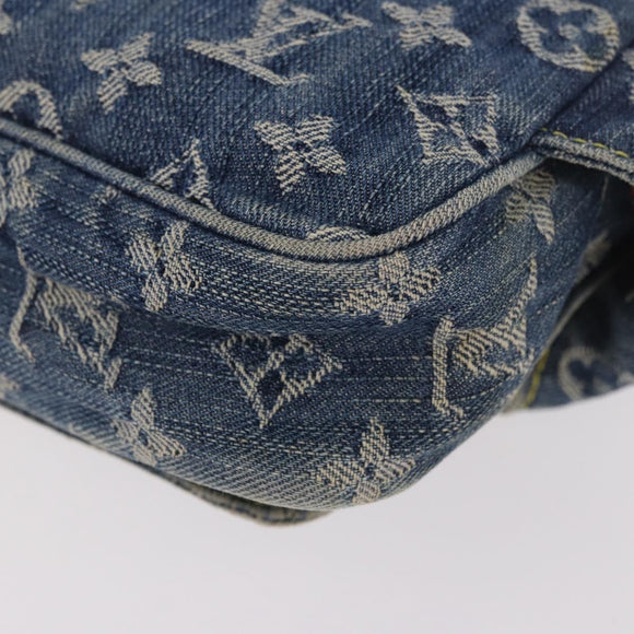 LOUIS VUITTON Monogram Denim Bum Bag Body Bag Blue M95347 LV Auth 189722SAV