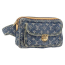 LOUIS VUITTON Monogram Denim Bum Bag Body Bag Blue M95347 LV Auth 189722SAV-1