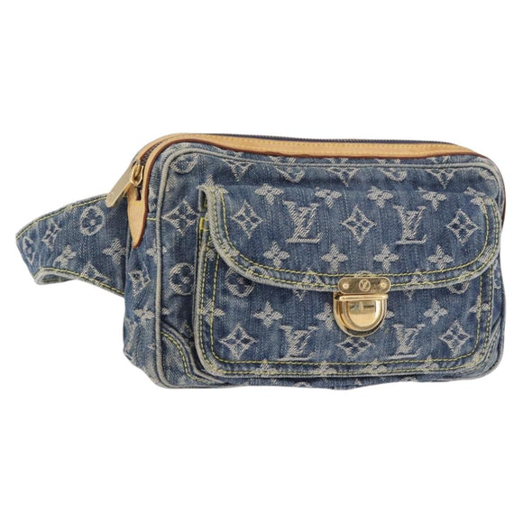 LOUIS VUITTON Monogram Denim Bum Bag Body Bag Blue M95347 LV Auth 189722SAV