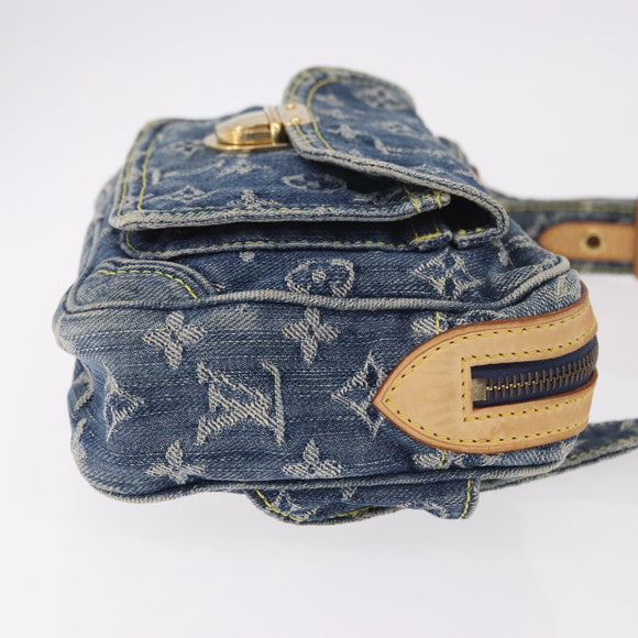 LOUIS VUITTON Monogram Denim Bum Bag Body Bag Blue M95347 LV Auth 189722SAV