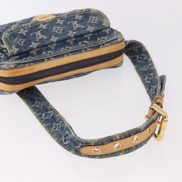 LOUIS VUITTON Monogram Denim Bum Bag Body Bag Blue M95347 LV Auth 189722SAV