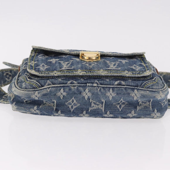 LOUIS VUITTON Monogram Denim Bum Bag Body Bag Blue M95347 LV Auth 189722SAV