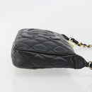 CHANEL Matelasse Chain Shoulder Bag Caviar Skin Black Gold CC Auth 189723V-3