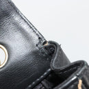 CHANEL Wild Stitch Chain Shoulder Bag Leather Black Gold CC Auth 189724V-9