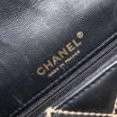CHANEL Wild Stitch Chain Shoulder Bag Leather Black Gold CC Auth 189724V-21
