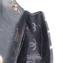 CHANEL Wild Stitch Chain Shoulder Bag Leather Black Gold CC Auth 189724V-22