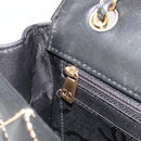 CHANEL Wild Stitch Chain Shoulder Bag Leather Black Gold CC Auth 189724V-24