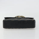 CHANEL Wild Stitch Chain Shoulder Bag Leather Black Gold CC Auth 189724V-5