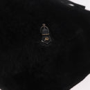 BALENCIAGA Hand Bag Fur 2way Black Auth 189725A-17