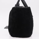 BALENCIAGA Hand Bag Fur 2way Black Auth 189725A-3