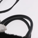 BALENCIAGA Hand Bag Fur 2way Black Auth 189725A-14