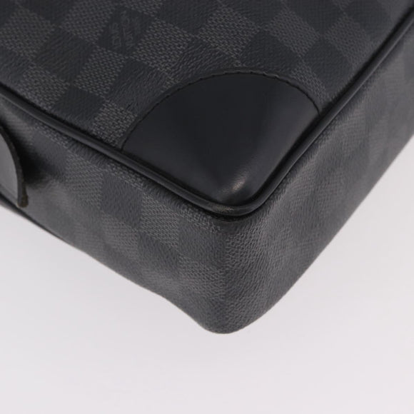 LOUIS VUITTON Damier Grafitte Porte Documents Voyage Bag N41125 LV Auth 189727