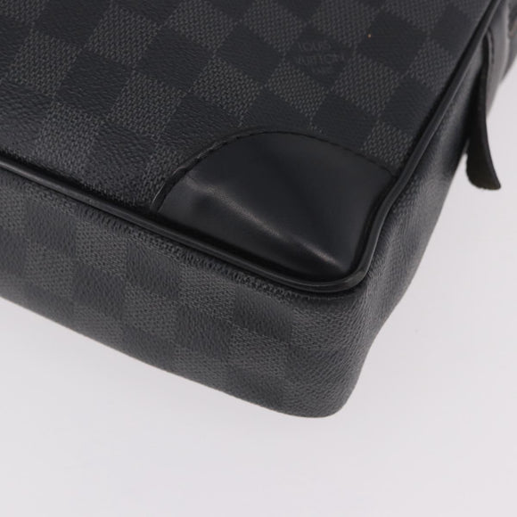 LOUIS VUITTON Damier Grafitte Porte Documents Voyage Bag N41125 LV Auth 189727