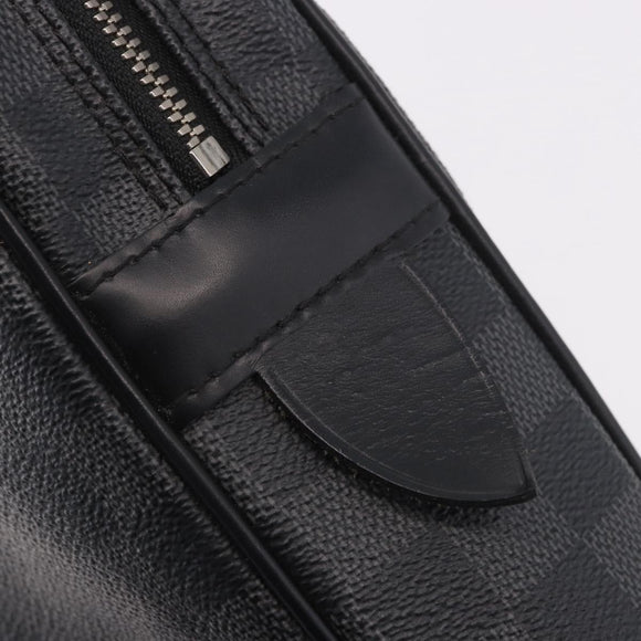 LOUIS VUITTON Damier Grafitte Porte Documents Voyage Bag N41125 LV Auth 189727
