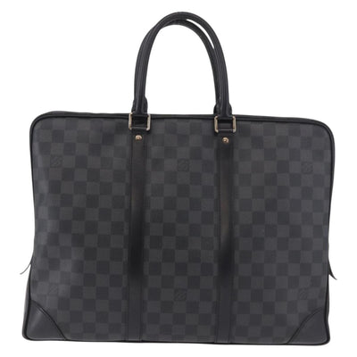 LOUIS VUITTON Damier Grafitte Porte Documents Voyage Bag N41125 LV Auth 189727 - 0