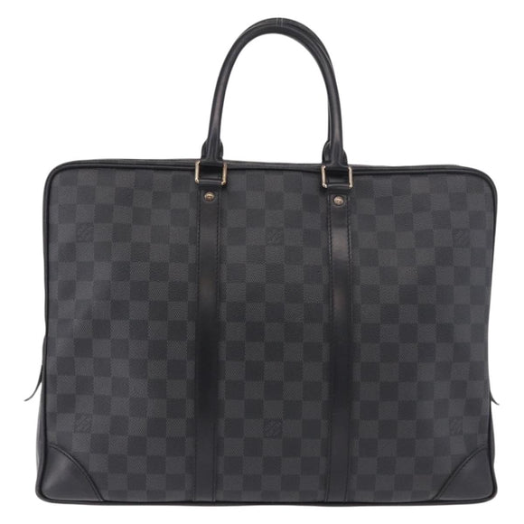 LOUIS VUITTON Damier Grafitte Porte Documents Voyage Bag N41125 LV Auth 189727