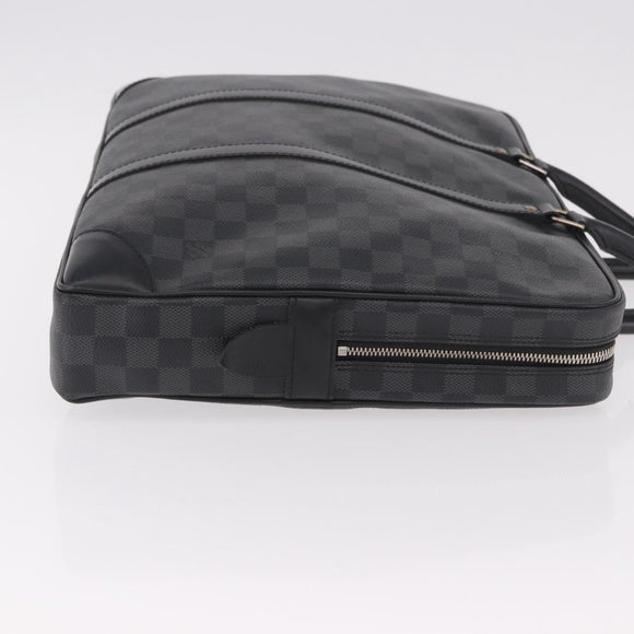 LOUIS VUITTON Damier Grafitte Porte Documents Voyage Bag N41125 LV Auth 189727