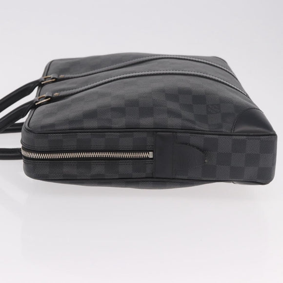 LOUIS VUITTON Damier Grafitte Porte Documents Voyage Bag N41125 LV Auth 189727