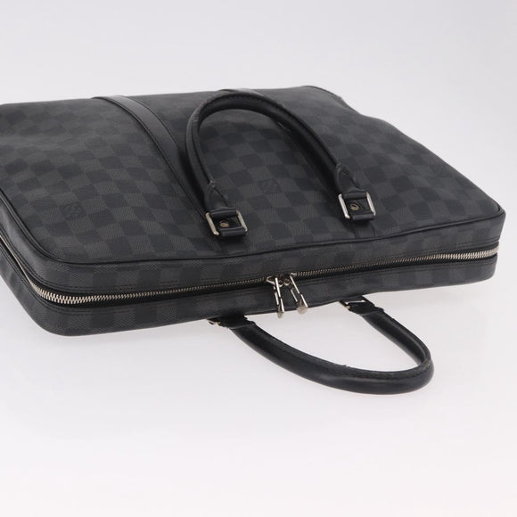 LOUIS VUITTON Damier Grafitte Porte Documents Voyage Bag N41125 LV Auth 189727