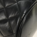 CHANEL Matelasse Backpack Lamb Skin Black Gold CC Auth 189728V-14