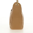 CHANEL Matelasse Chain Shoulder Bag Caviar Skin Beige Gold CC Auth 189729SV-4
