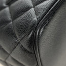 CHANEL Matelasse Standard Tote Bag Caviar Skin Black Gold CC Auth 189730SV-15