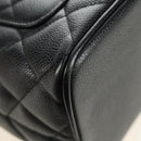 CHANEL Matelasse Standard Tote Bag Caviar Skin Black Gold CC Auth 189730SV-17