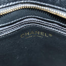 CHANEL Matelasse Standard Tote Bag Caviar Skin Black Gold CC Auth 189730SV-21