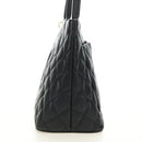 CHANEL Matelasse Standard Tote Bag Caviar Skin Black Gold CC Auth 189730SV-3