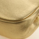 CHANEL Chain Shoulder Bag Leather Gold CC Auth 189731SM-18
