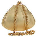 CHANEL Chain Shoulder Bag Leather Gold CC Auth 189731SM-1