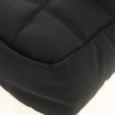 CHANEL Choco Bar Chain Shoulder Bag Cotton Jersey Black Silver CC Auth 189732V-12