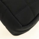 CHANEL Choco Bar Chain Shoulder Bag Cotton Jersey Black Silver CC Auth 189732V-13