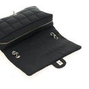 CHANEL Choco Bar Chain Shoulder Bag Cotton Jersey Black Silver CC Auth 189732V-16
