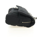 CHANEL Choco Bar Chain Shoulder Bag Cotton Jersey Black Silver CC Auth 189732V-5