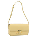 CELINE Triomphe Shoulder Bag Leather Ivory Gold Auth 189733SM-1