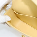 CELINE Triomphe Shoulder Bag Leather Ivory Gold Auth 189733SM-19