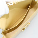 CELINE Triomphe Shoulder Bag Leather Ivory Gold Auth 189733SM-20