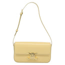 CELINE Triomphe Shoulder Bag Leather Ivory Gold Auth 189733SM-13