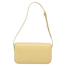 CELINE Triomphe Shoulder Bag Leather Ivory Gold Auth 189733SM-2