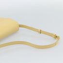 CELINE Triomphe Shoulder Bag Leather Ivory Gold Auth 189733SM-7