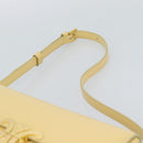 CELINE Triomphe Shoulder Bag Leather Ivory Gold Auth 189733SM-8