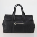 Salvatore Ferragamo Hand Bag Leather 2 Set Black Brown Auth 189737-2