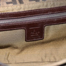 FENDI Zucca Canvas Mamma Baguette Shoulder Bag Black Brown Auth 189740V-18