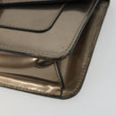 BVLGARI Serpenti Shoulder Bag Leather Gold Auth 189741A-15