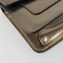 BVLGARI Serpenti Shoulder Bag Leather Gold Auth 189741A-16