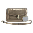 BVLGARI Serpenti Shoulder Bag Leather Gold Auth 189741A-1