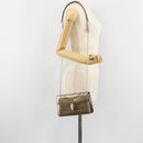 BVLGARI Serpenti Shoulder Bag Leather Gold Auth 189741A-27